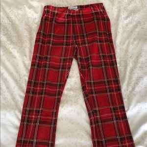 Plaid urban stretch pants